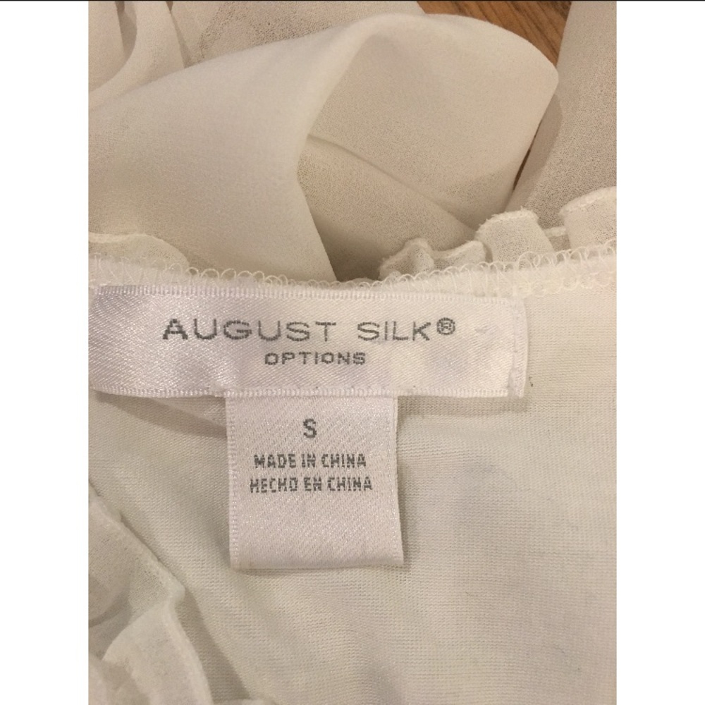 August Silk Two-Tone Ruffled Blouse - Picture 4 of 5